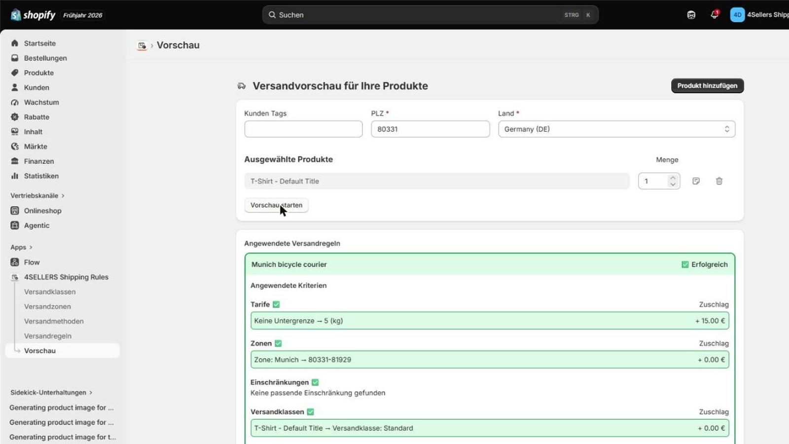 Ergebnis der Vorschau
